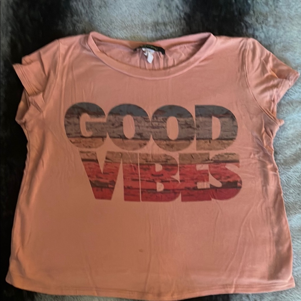 Kids Pink 'Good Vibes' T-Shirt